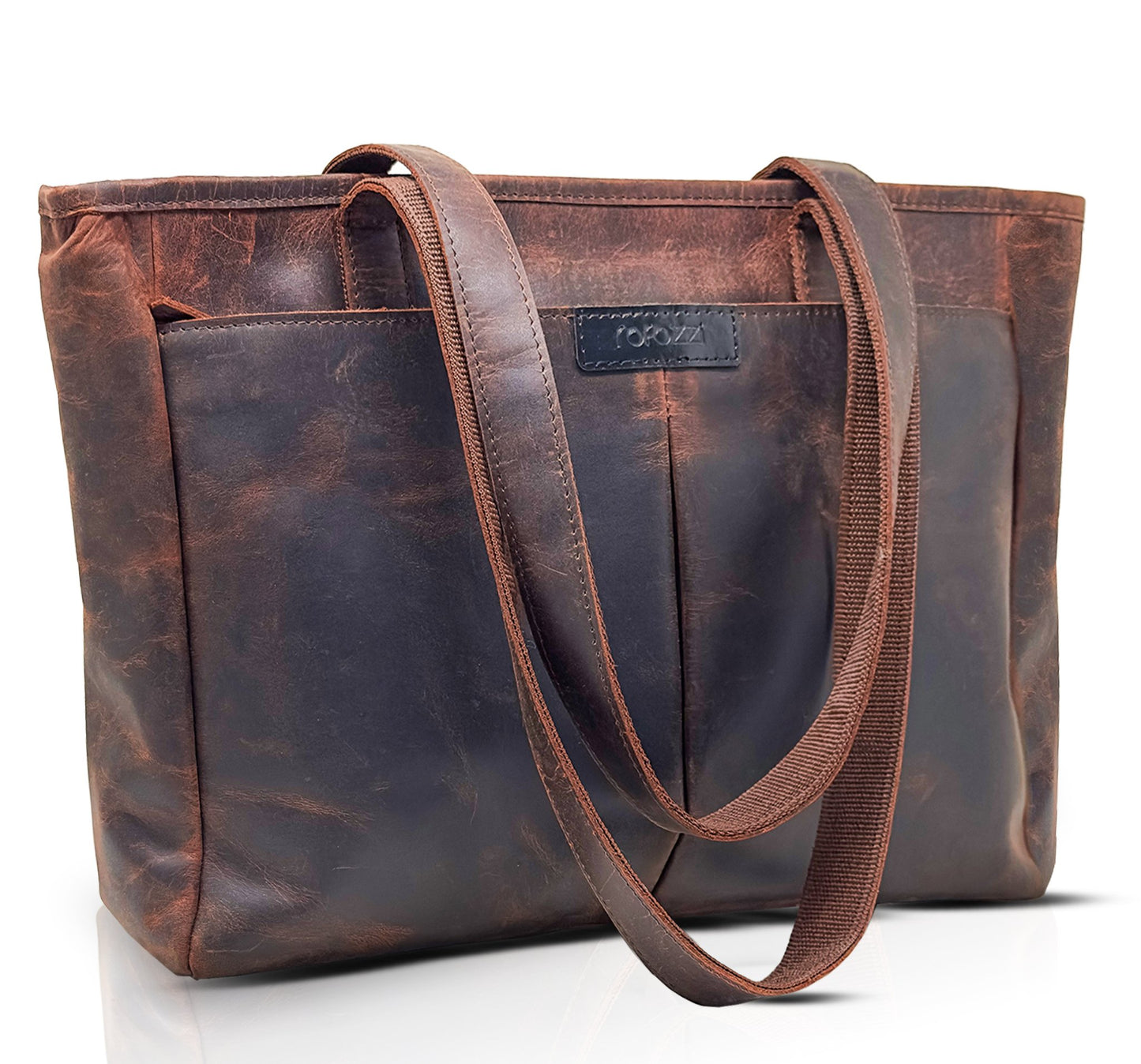 Voyager Leather Laptop Tote Bag