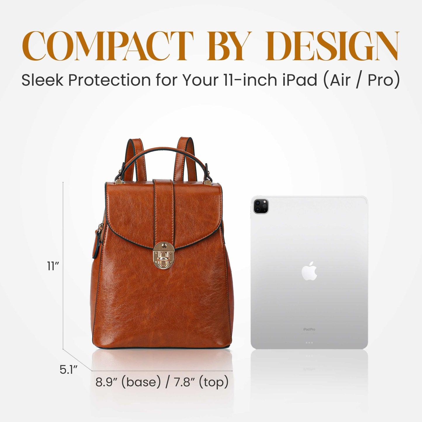 Layla Tablet Backpack, Brown Handbags and Purses - Rofozzi