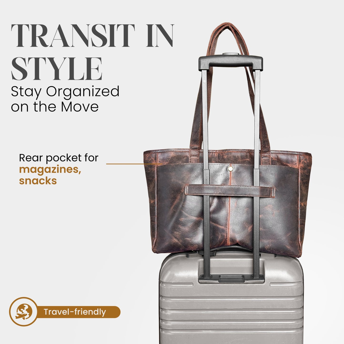 Voyager Leather Laptop Tote Bag
