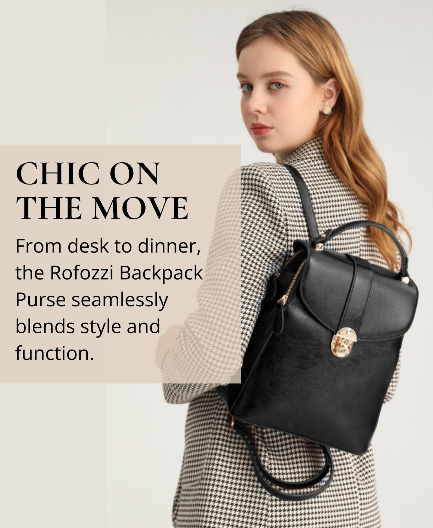 Layla Tablet Backpack, Black Handbags and Purses - Rofozzi