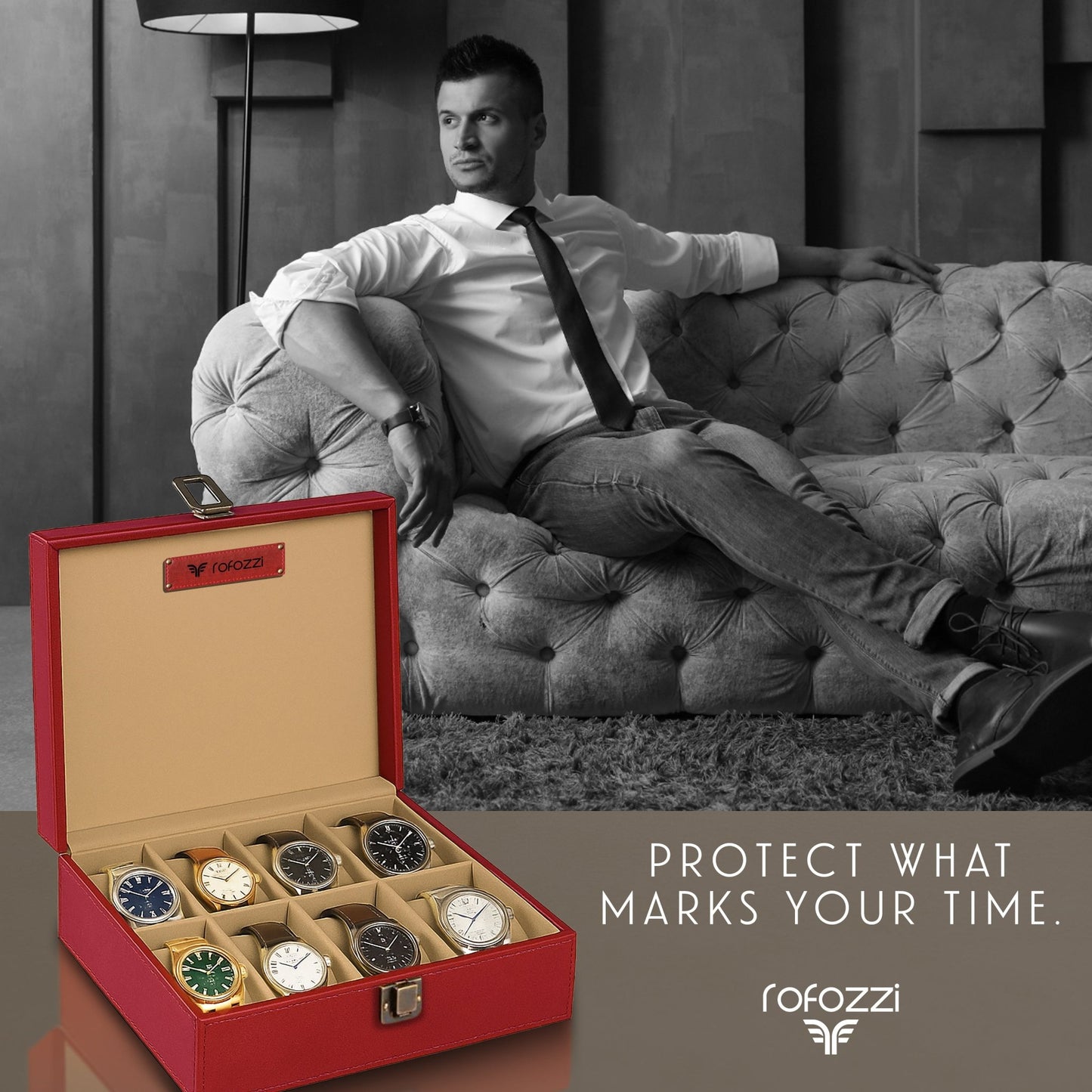 Personalized Luxury: 8 - Slot Watch Collector's Case Watch Case - Rofozzi