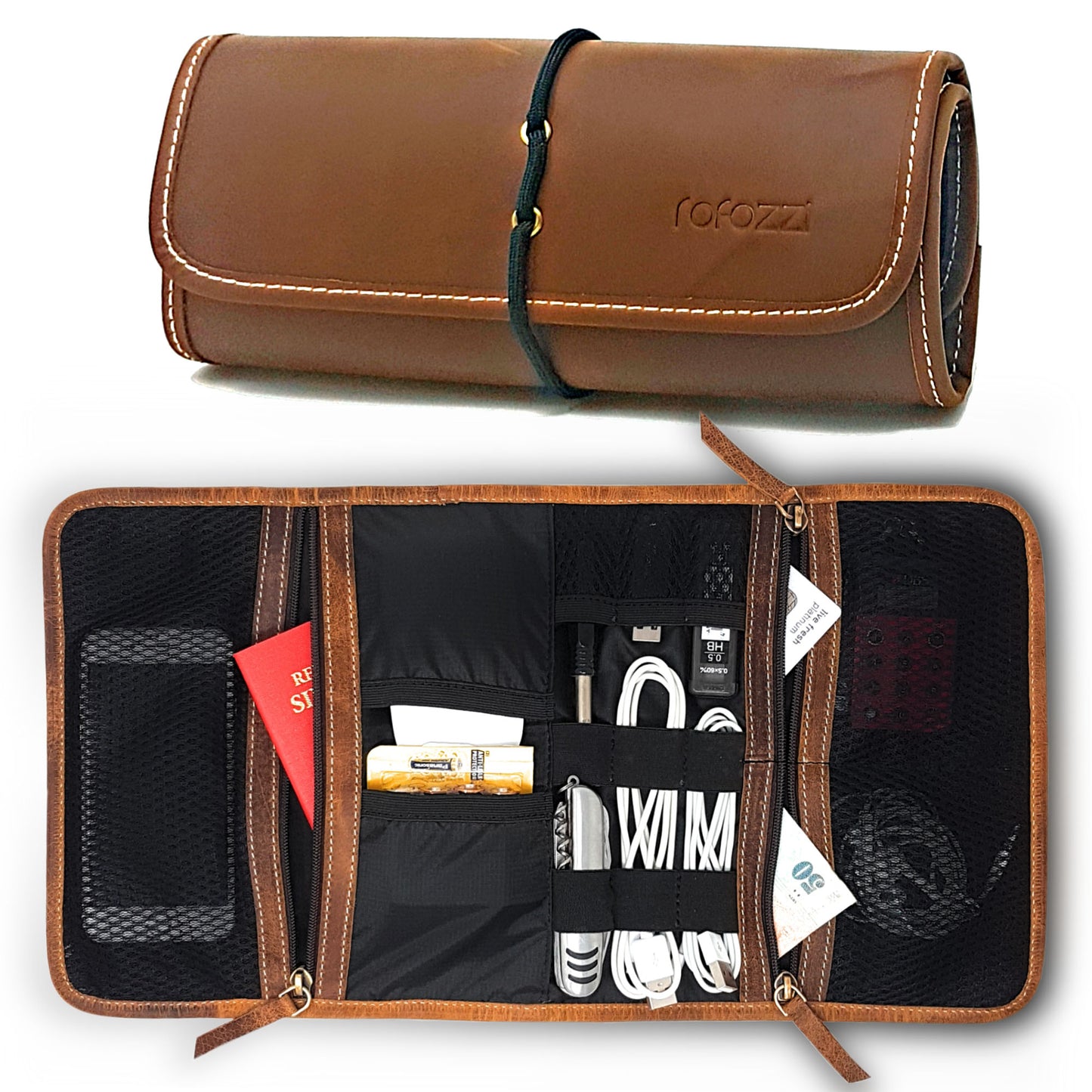 Sleek Tech Organizer - Tan