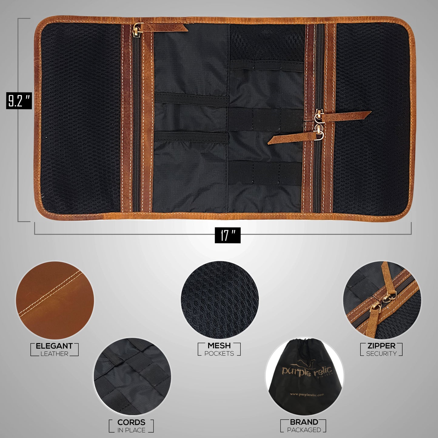 Sleek Tech Organizer - Tan