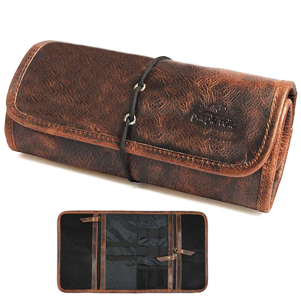 Leather Travel Electronics and Cable Organizer