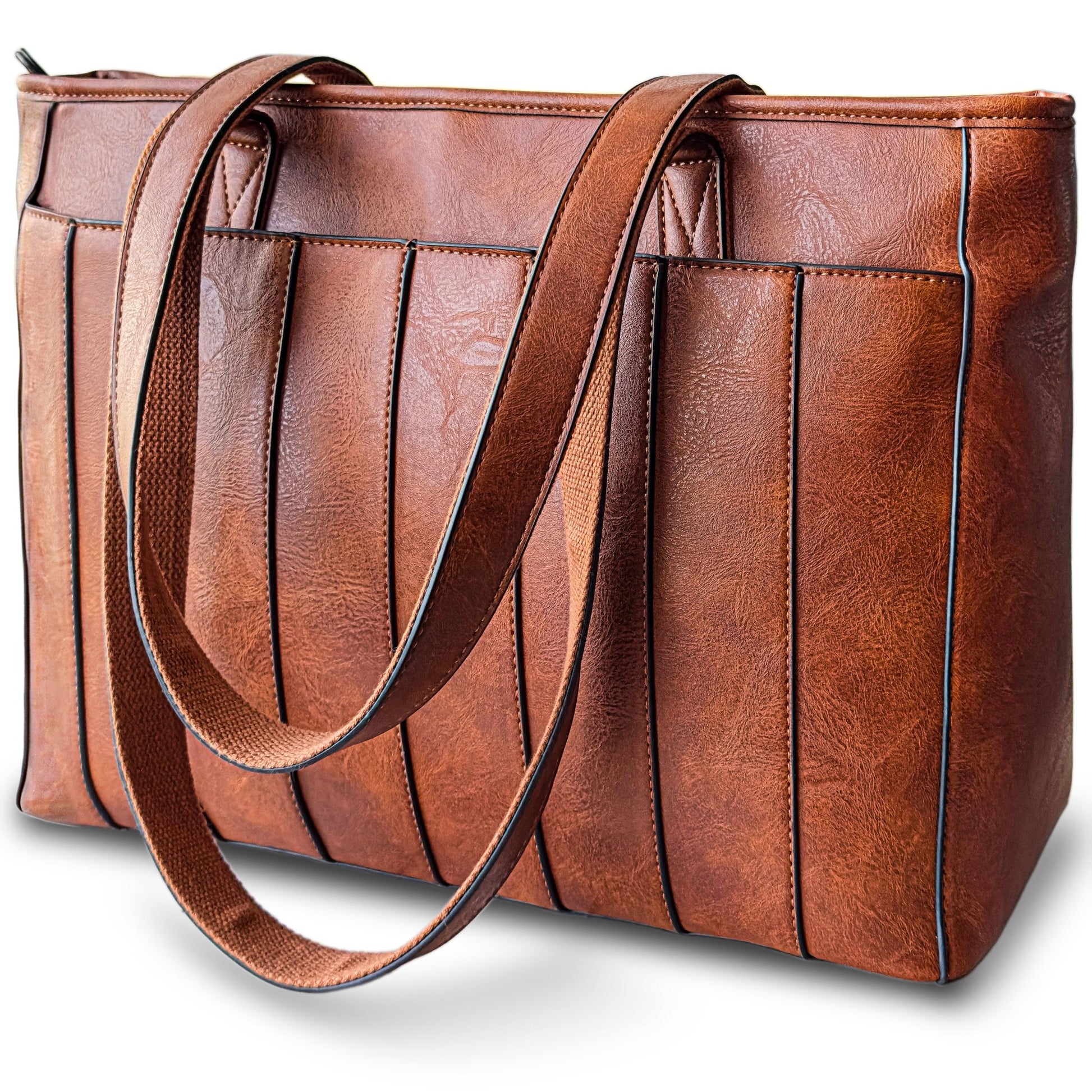 Vegan Leather Laptop Tote Bag for Women – 14 Inch Totes - Rofozzi