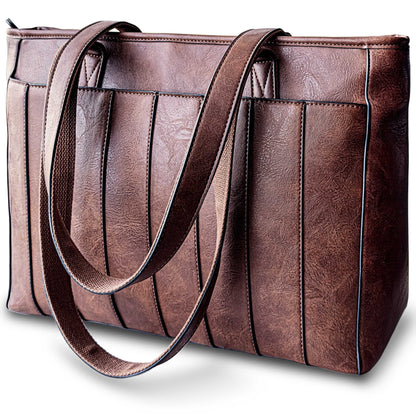 Vegan Leather Laptop Tote Bag for Women – 14 Inch Totes - Rofozzi