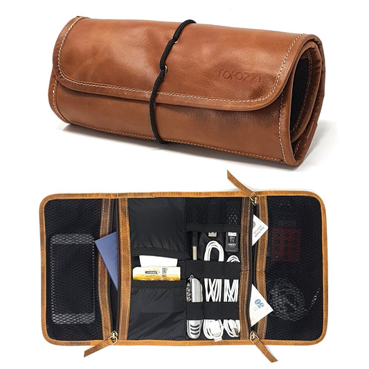 Scout Leather Roll - Up Cable Organizer Cable Organizers - Rofozzi