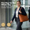 Vegan Leather Laptop Tote Bag for Women – 14 Inch