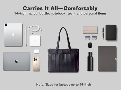 Vegan Leather Laptop Tote Bag for Women – 14 Inch Totes - Rofozzi