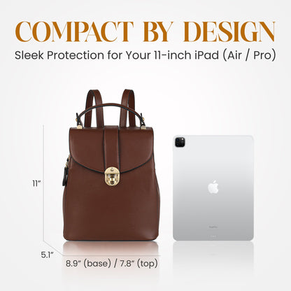 Layla Tablet Backpack, Espresso Handbags and Purses - Rofozzi