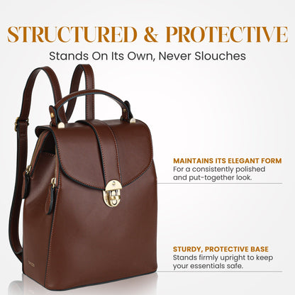 Layla Tablet Backpack, Espresso Handbags and Purses - Rofozzi