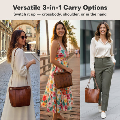 Nova Bucket Bag for Women (Brown) Handbags and Purses - Rofozzi