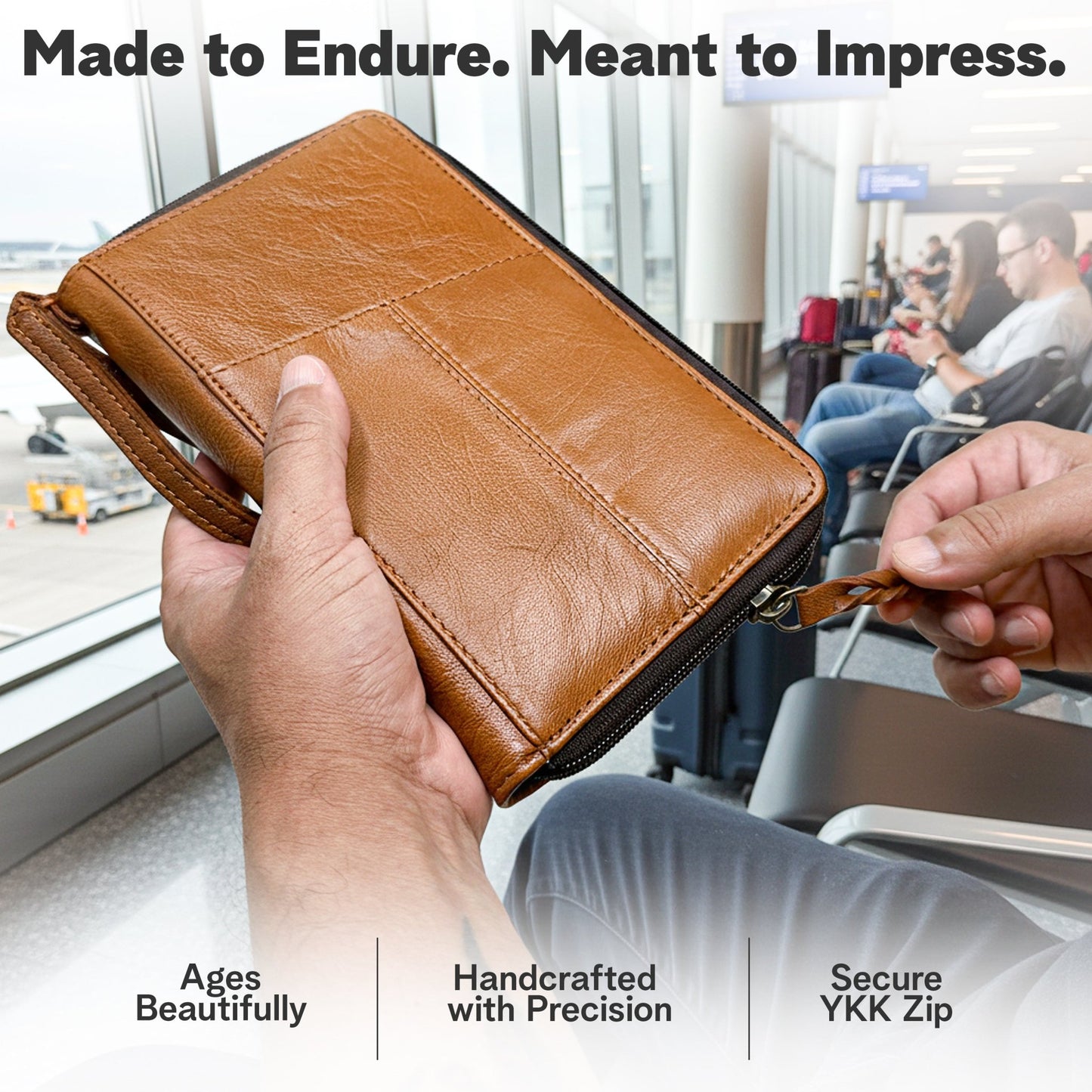 Navigator Leather Passport Holder for Travel Wallet - Rofozzi