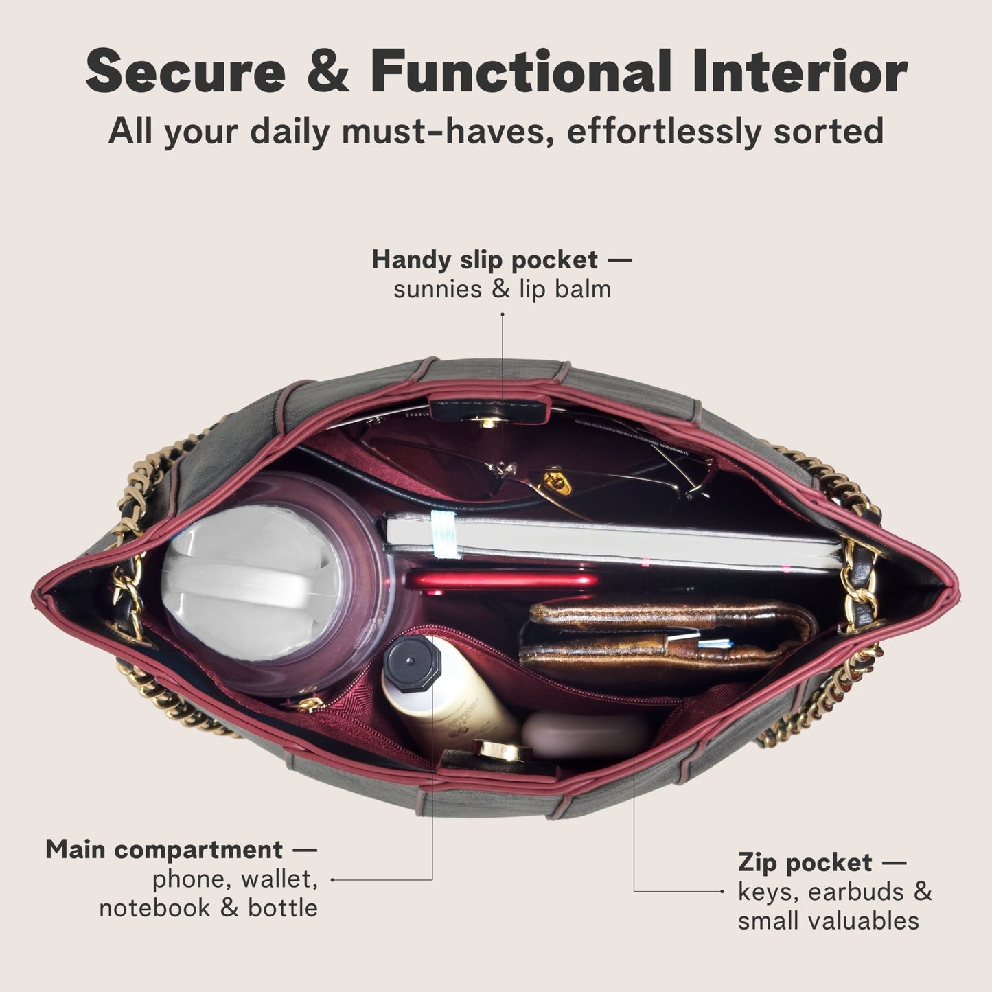 Nova Bucket Bag for Women (Black) Handbags and Purses - Rofozzi