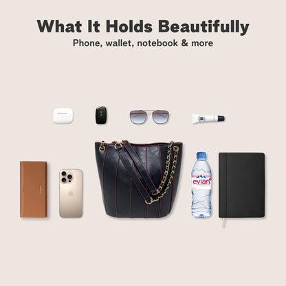 Nova Bucket Bag for Women (Black) Handbags and Purses - Rofozzi