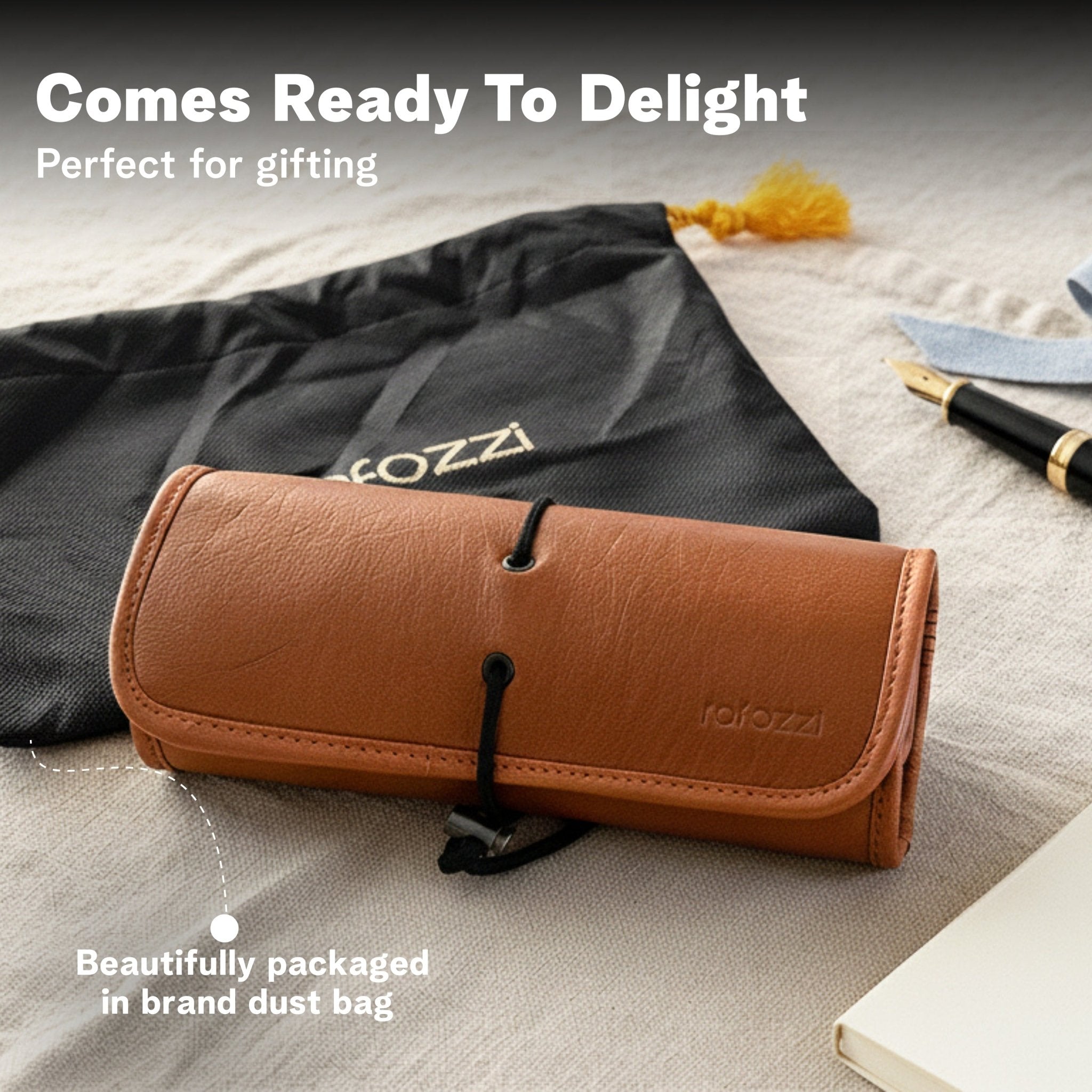 Scout Leather Roll-Up Cable Organizer | Storage for Tech