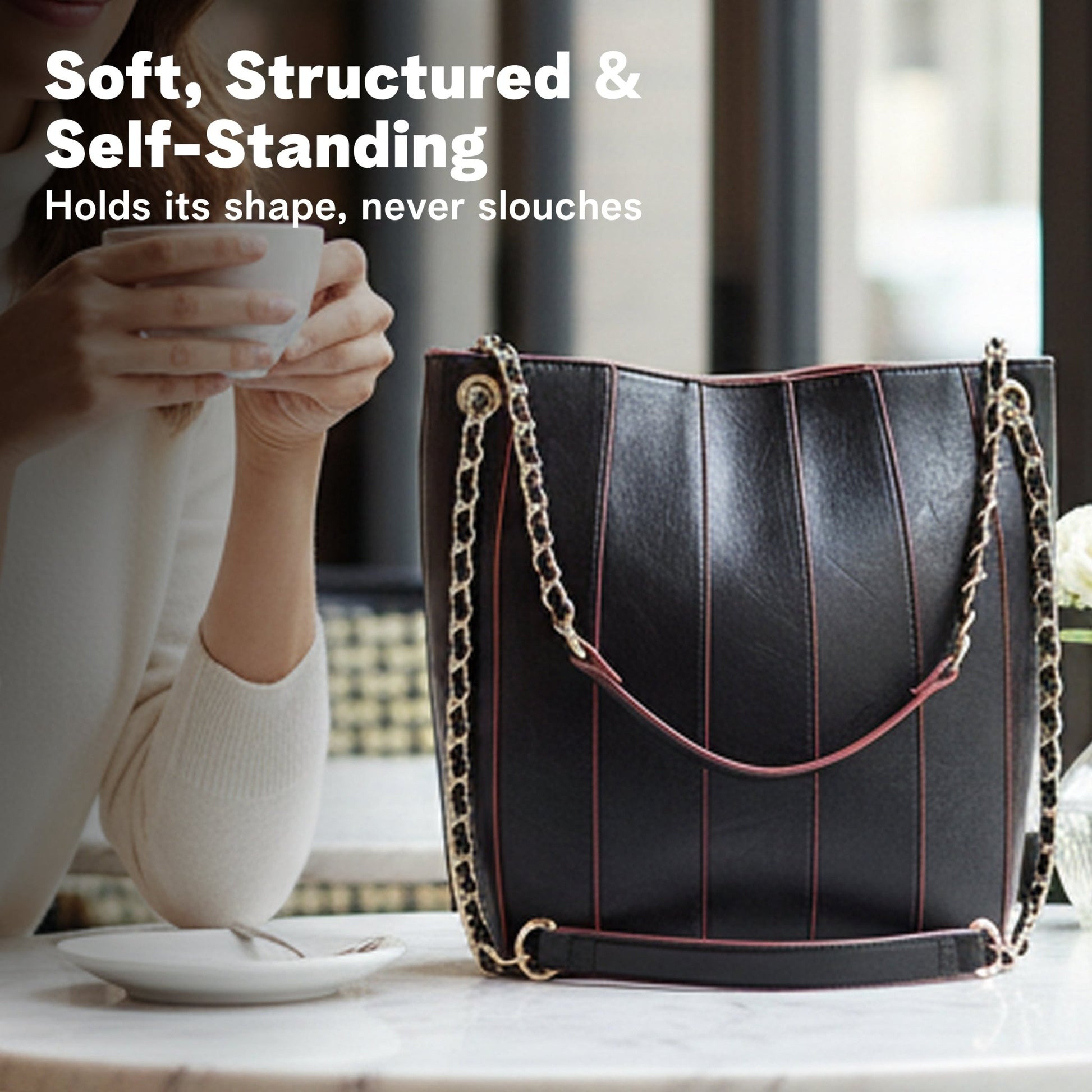 Nova Bucket Bag for Women (Black) Handbags and Purses - Rofozzi