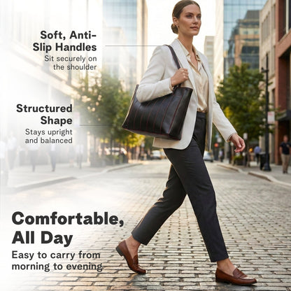 Vegan Leather Laptop Tote Bag for Women – 14 Inch Totes - Rofozzi