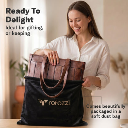 Vegan Leather Laptop Tote Bag for Women – 14 Inch Totes - Rofozzi