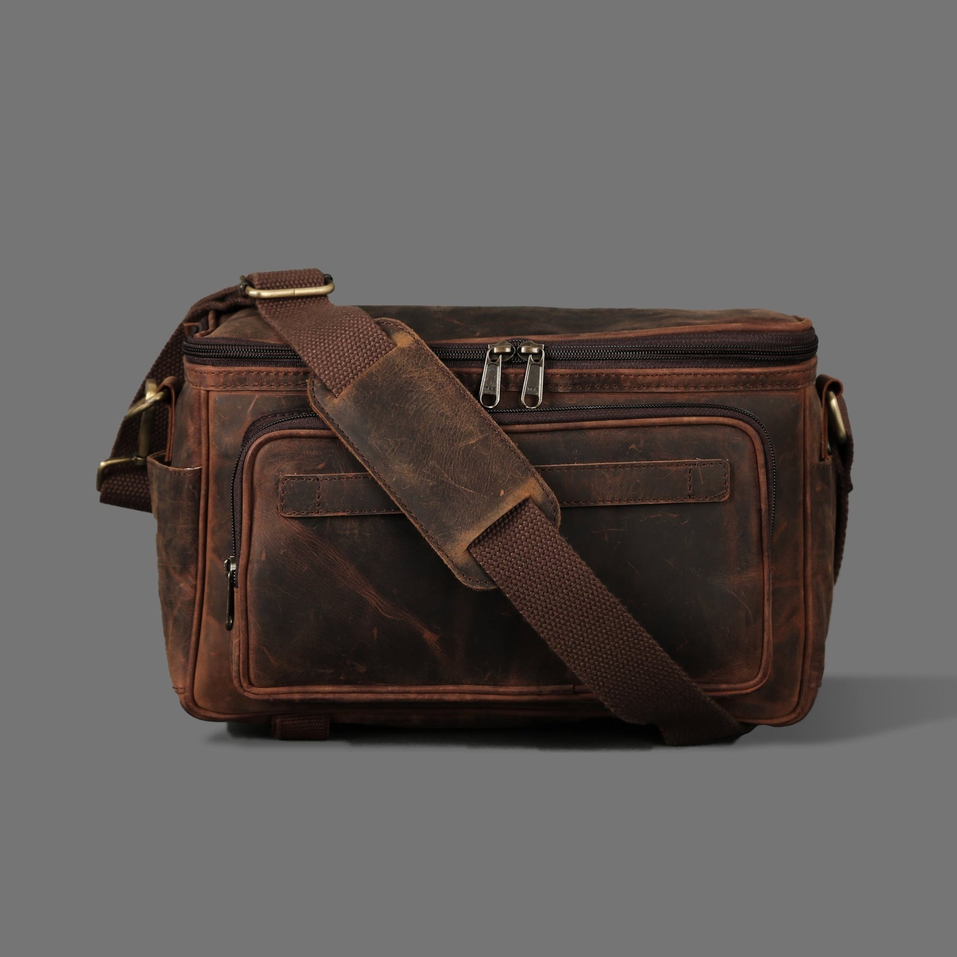Rofozzi Ranger Vintage Full - Grain Leather Camera Messenger Bag Camera Bags - Rofozzi