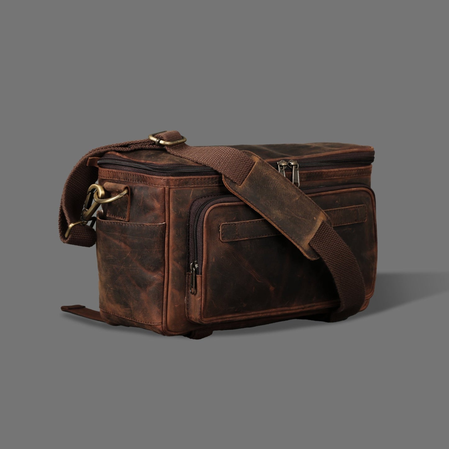 Rofozzi Ranger Vintage Full - Grain Leather Camera Messenger Bag Camera Bags - Rofozzi