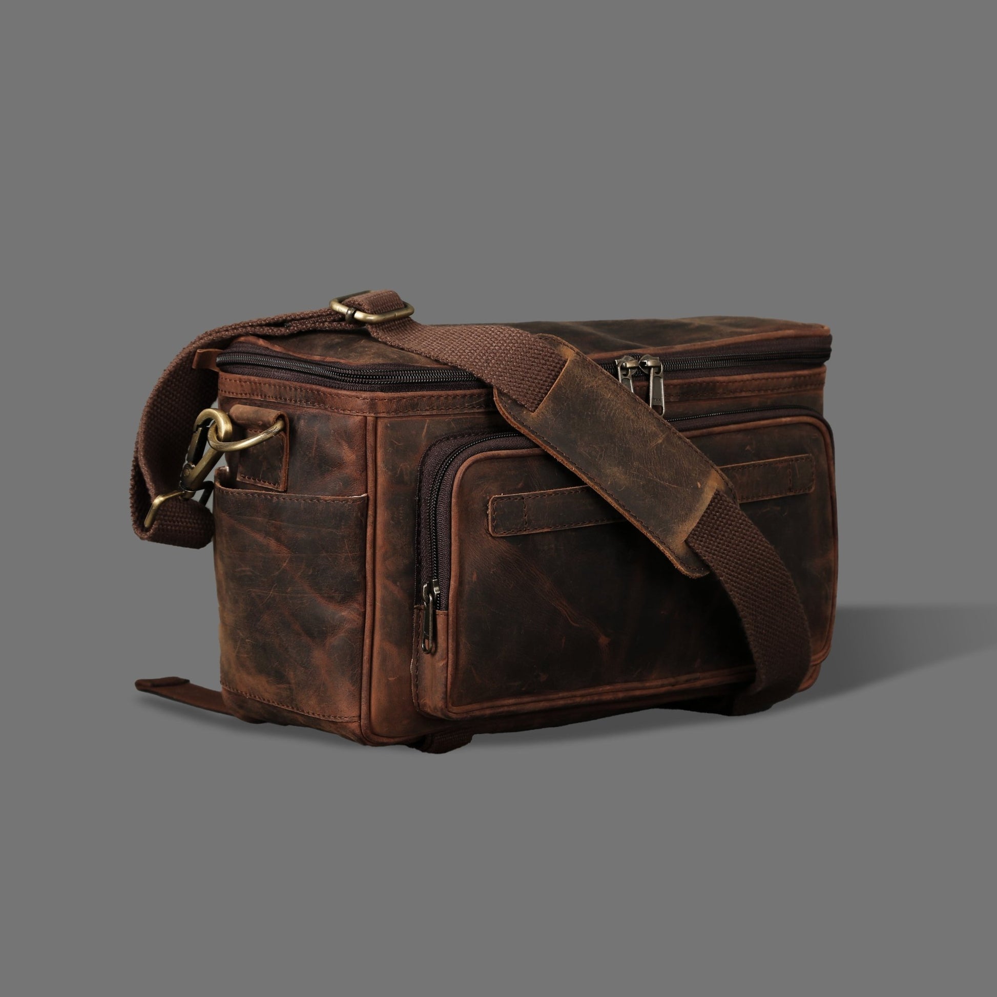 Rofozzi Ranger Vintage Full - Grain Leather Camera Messenger Bag Camera Bags - Rofozzi