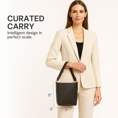 Small Leather Bucket Bags for Women Handbags and Purses - Rofozzi