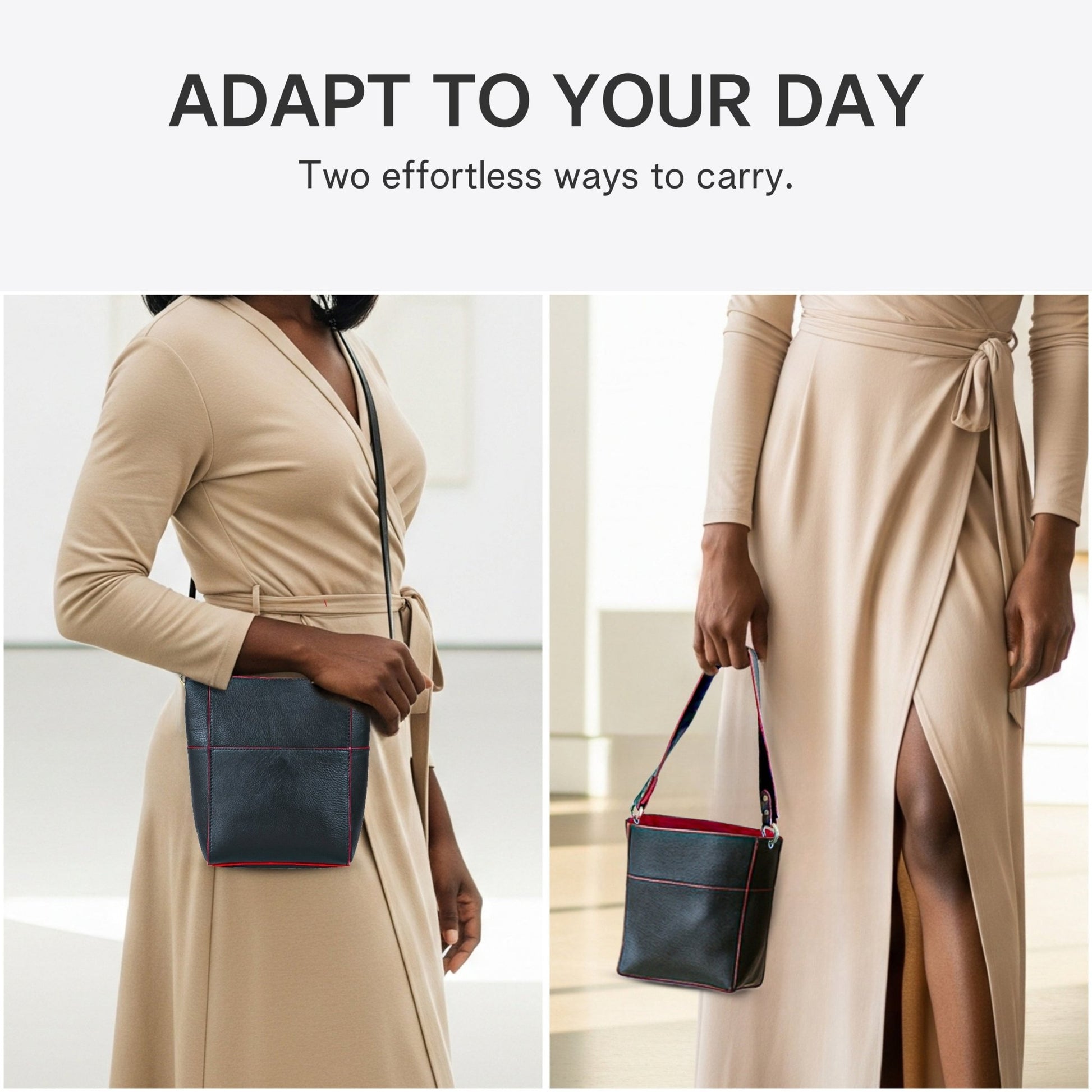 Small Leather Bucket Bags for Women Handbags and Purses - Rofozzi