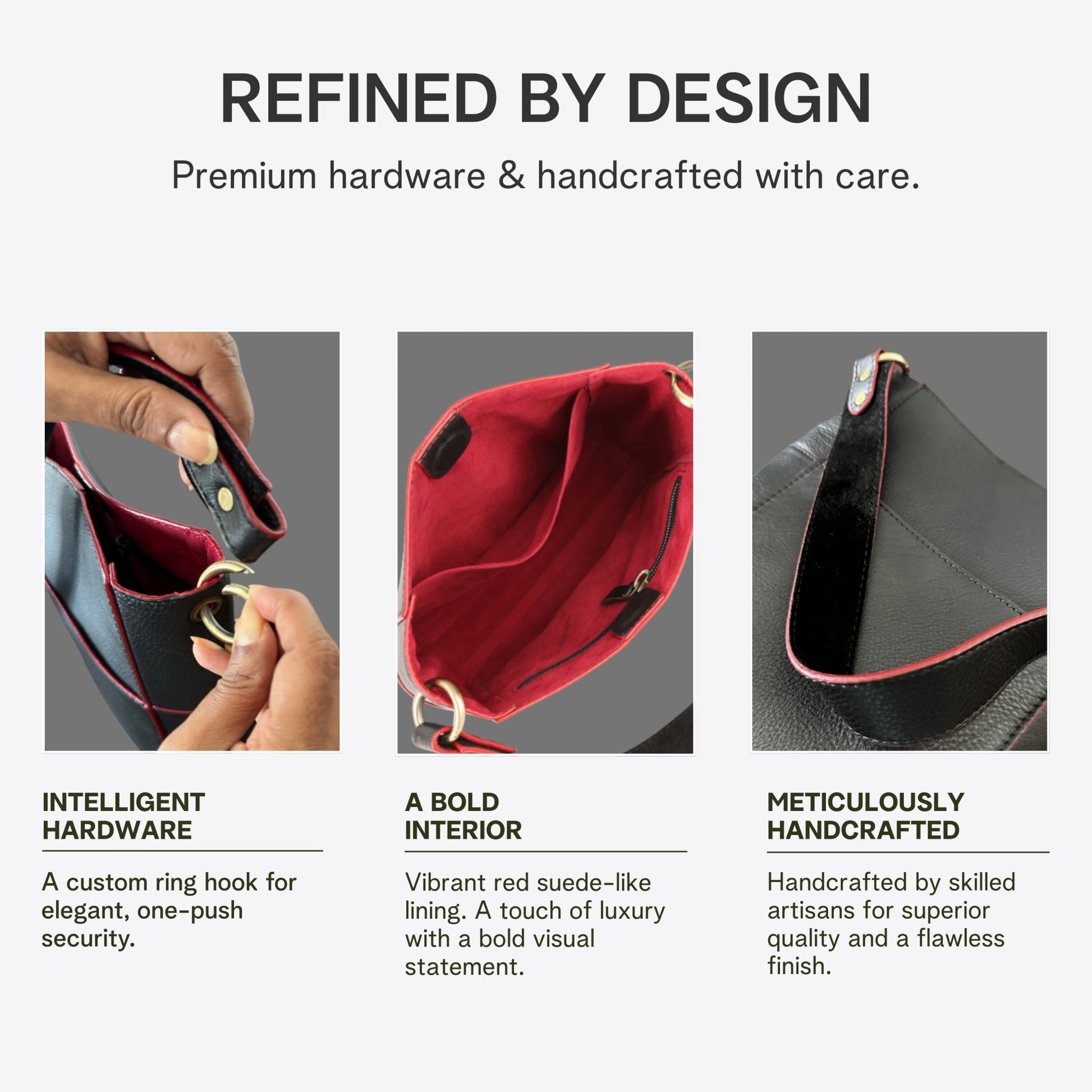 Small Leather Bucket Bags for Women Handbags and Purses - Rofozzi