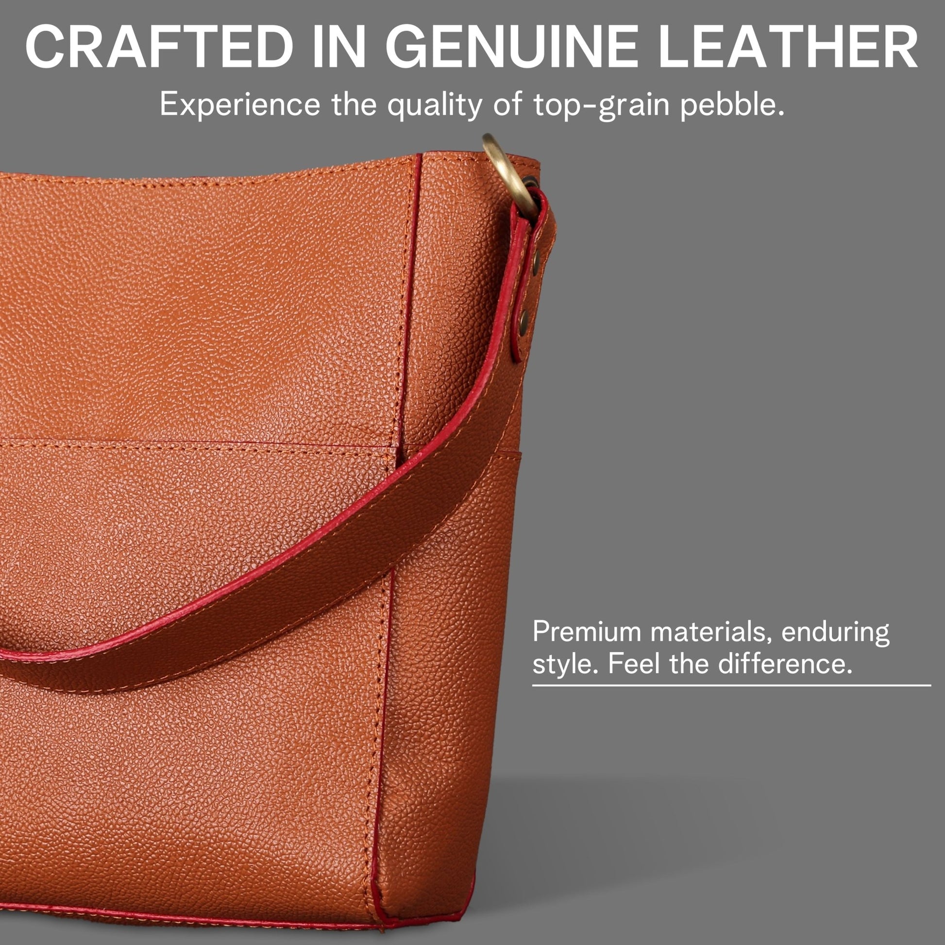 Leather Crossbody Bucket Bags for Women Handbags and Purses - Rofozzi