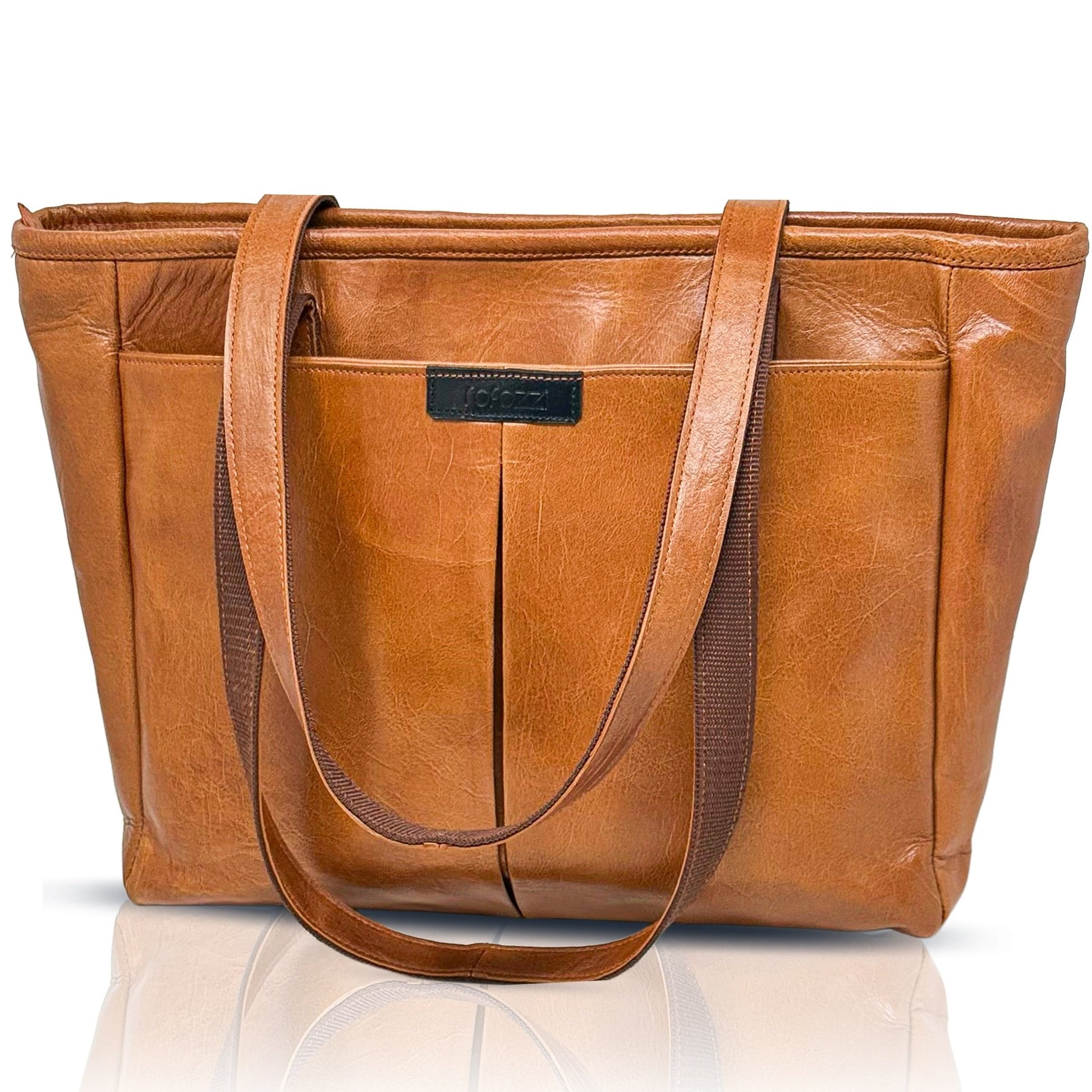 Real Leather Laptop Bag for Women Totes - Rofozzi