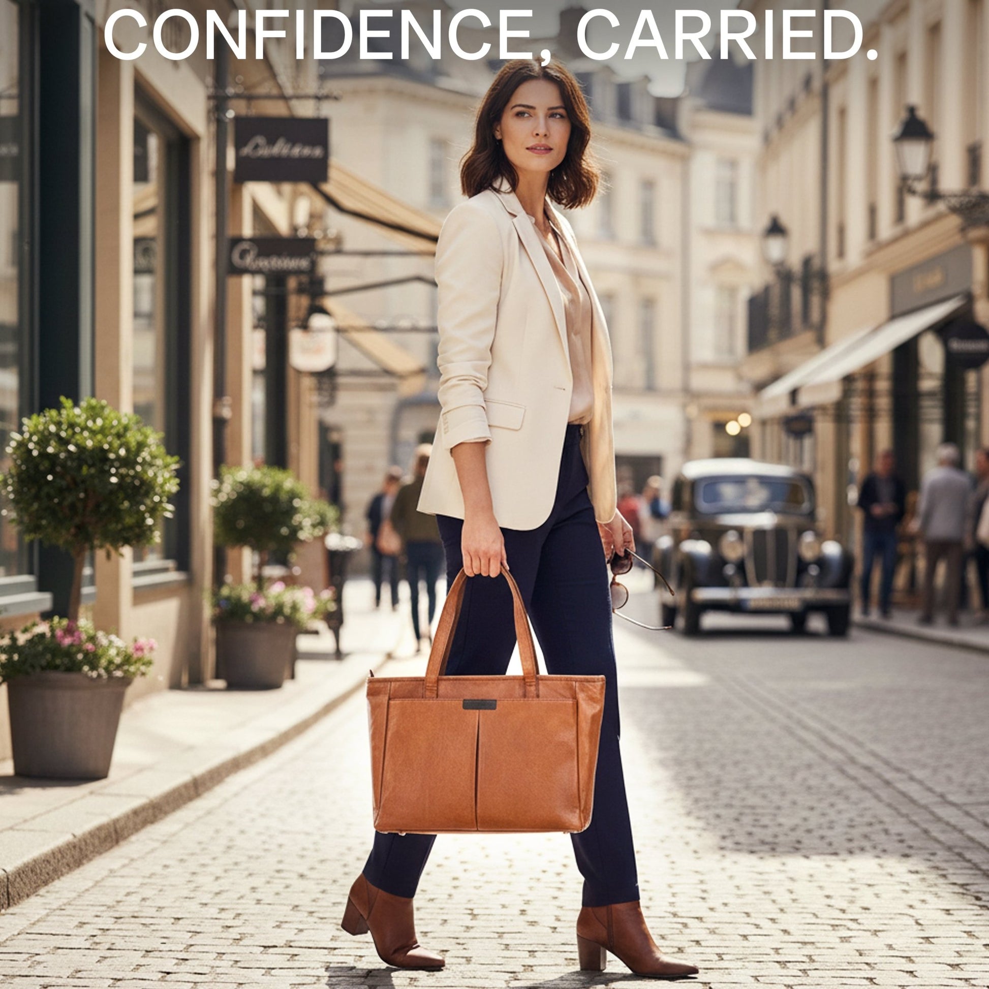Real Leather Laptop Bag for Women Totes - Rofozzi