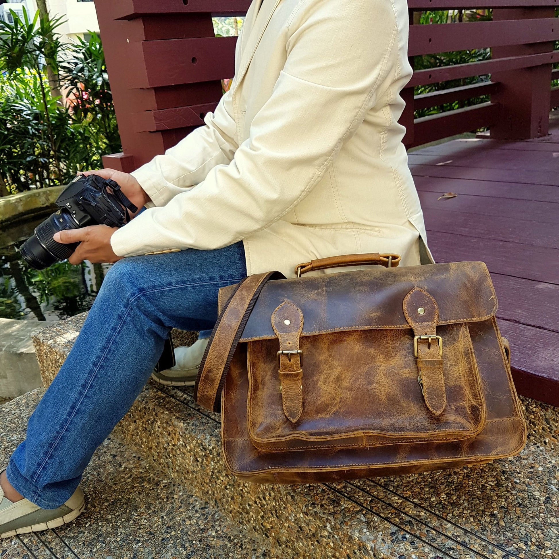 Rover Leather DSLR Camera Bag Camera Bags - Rofozzi