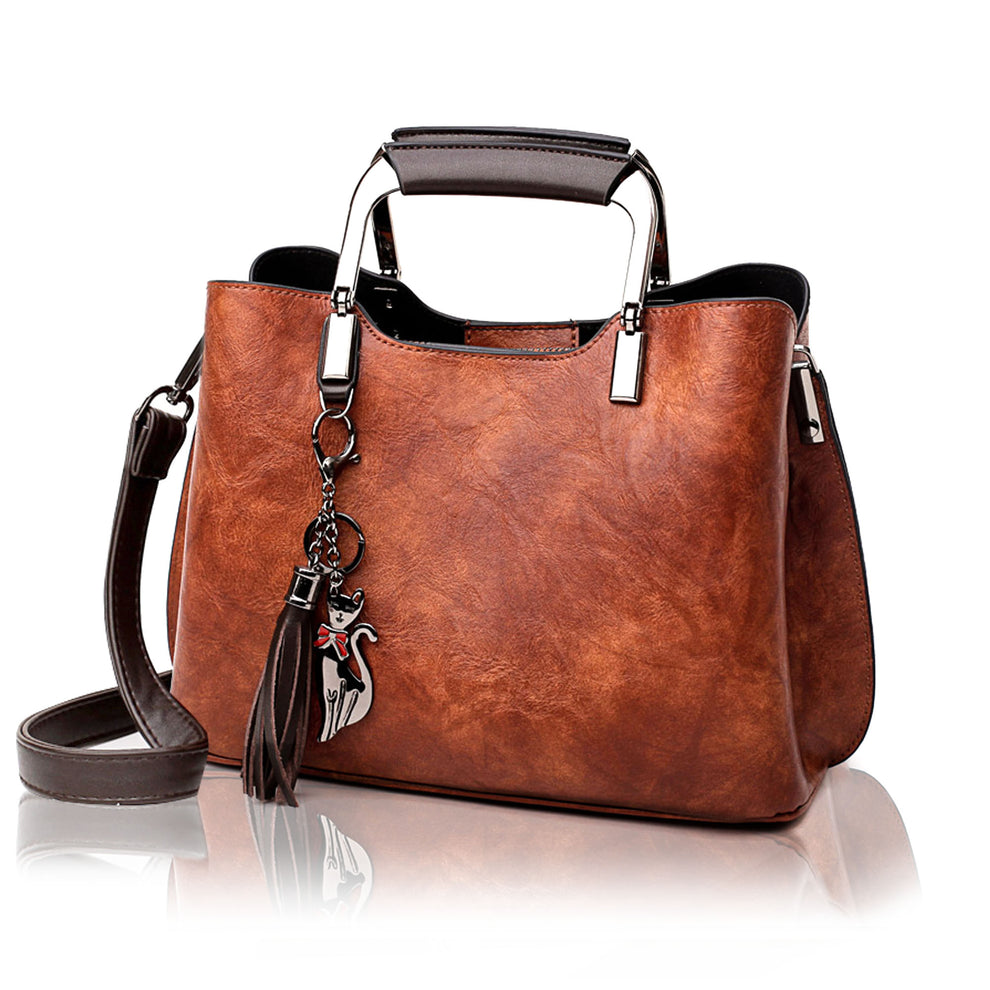 Trinity Handbag | 3-compartment Vegan top-handle Purse | Women Fashion ...