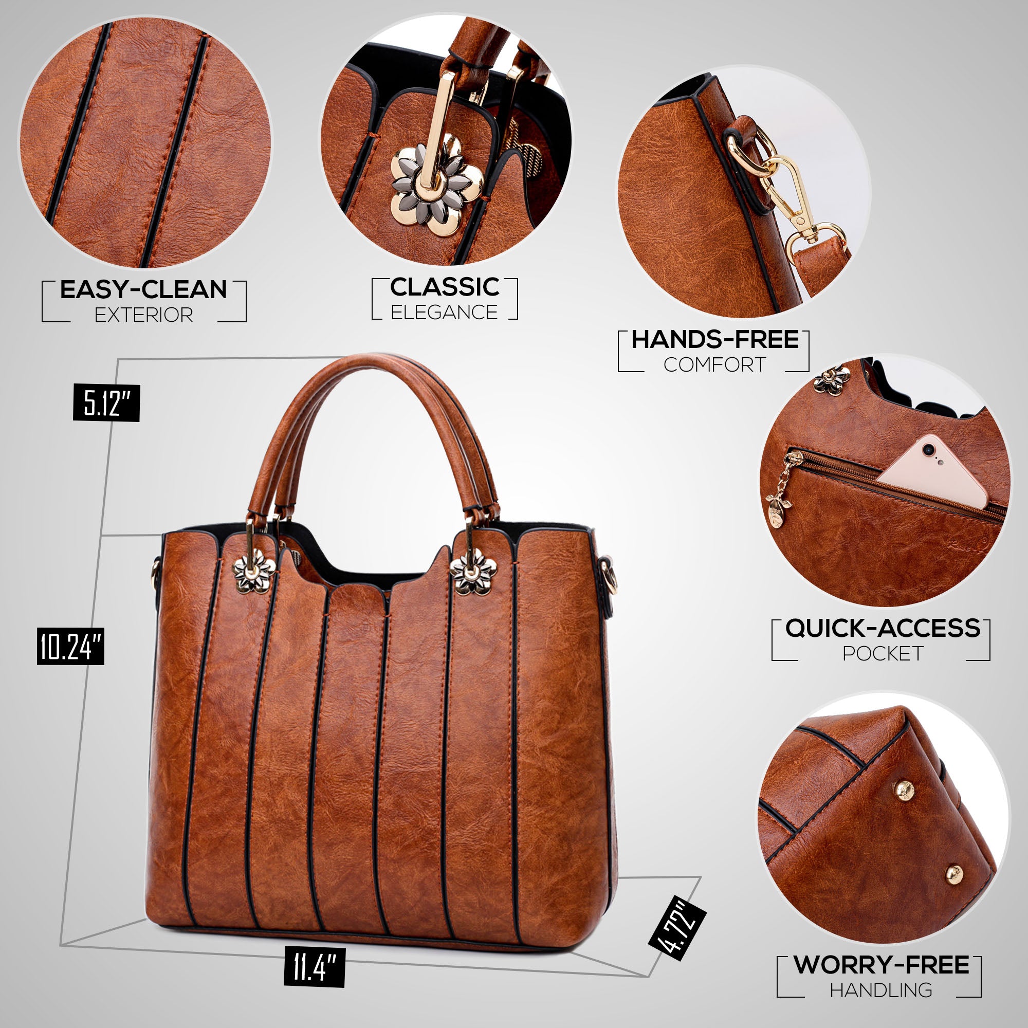 Rofozzi Women's Hazel Genuine Leather Crossbody Bag