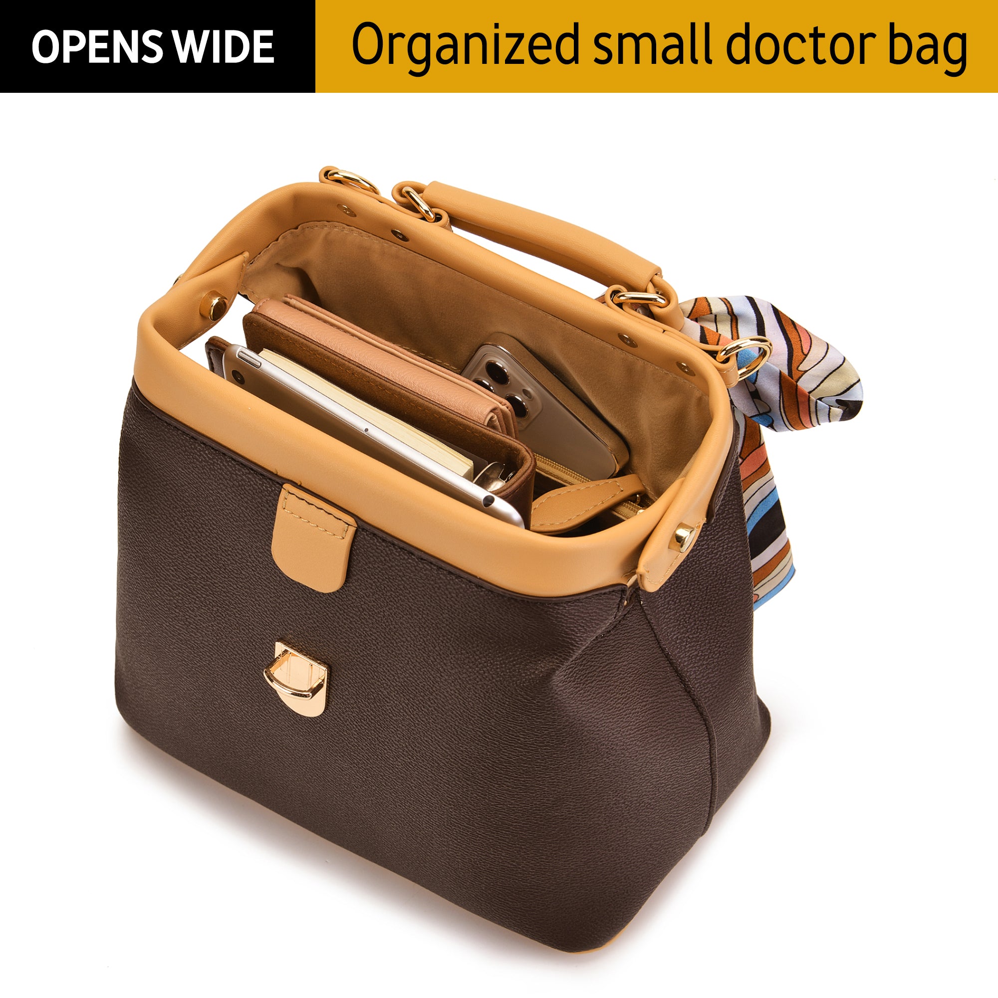 Ladies Parker Modern Doctor Bag in Leather – Rheyaa Los Angeles