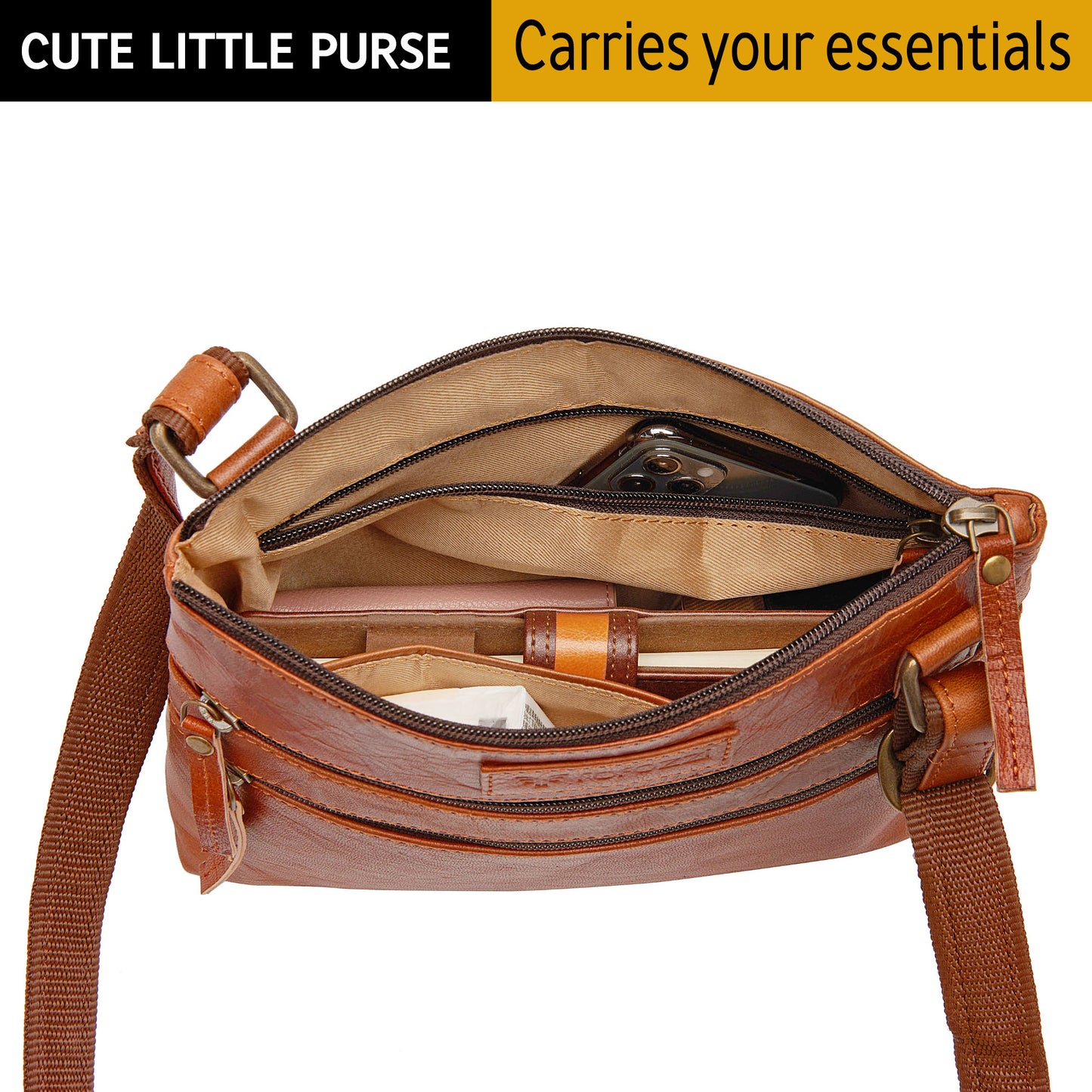 Leather Crossbody Bags For Women - Hazel